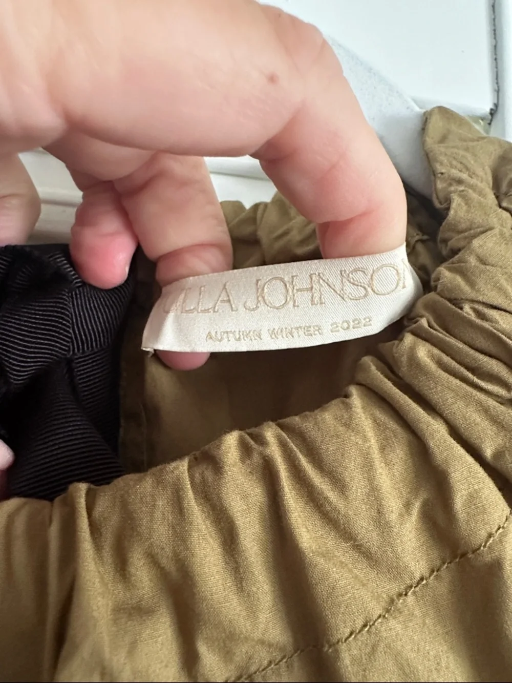 Ulla Johnson Women’s Ruffle Sleeve Blouse in Olive Green - Picture 2 of 4